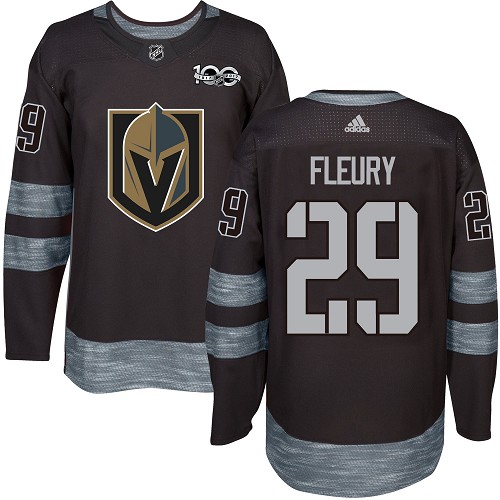 Herren Vegas Golden Knights Eishockey Trikot Marc-Andre Fleury #29 Authentic Schwarz 1917-2017 100th Anniversary